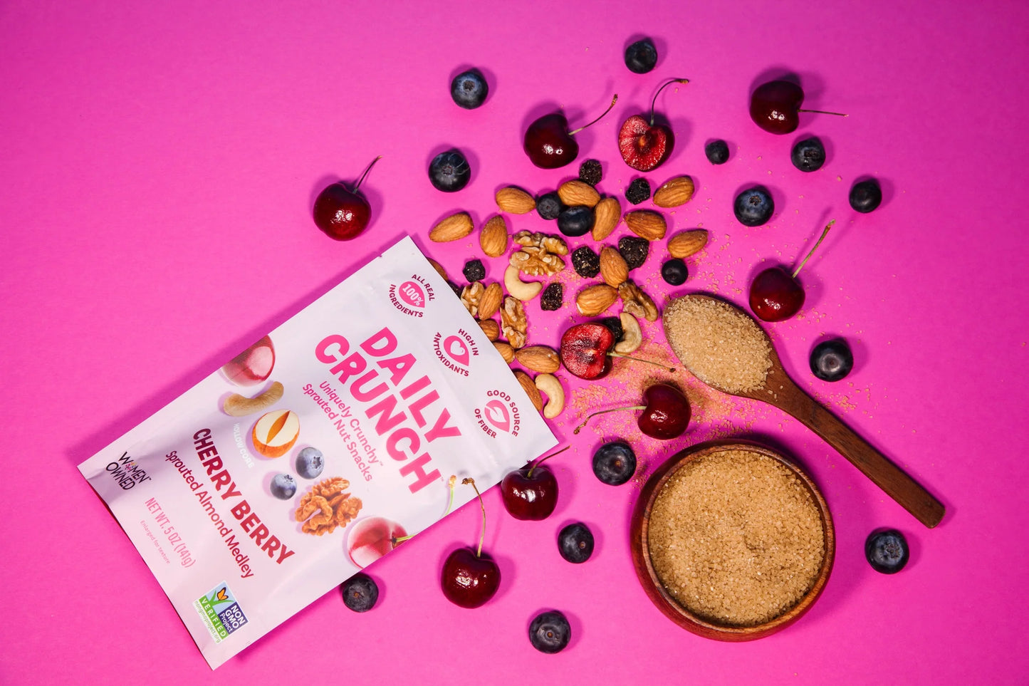 Daily Crunch | Cherry Berry Sprouted Almonds (Large 141g)