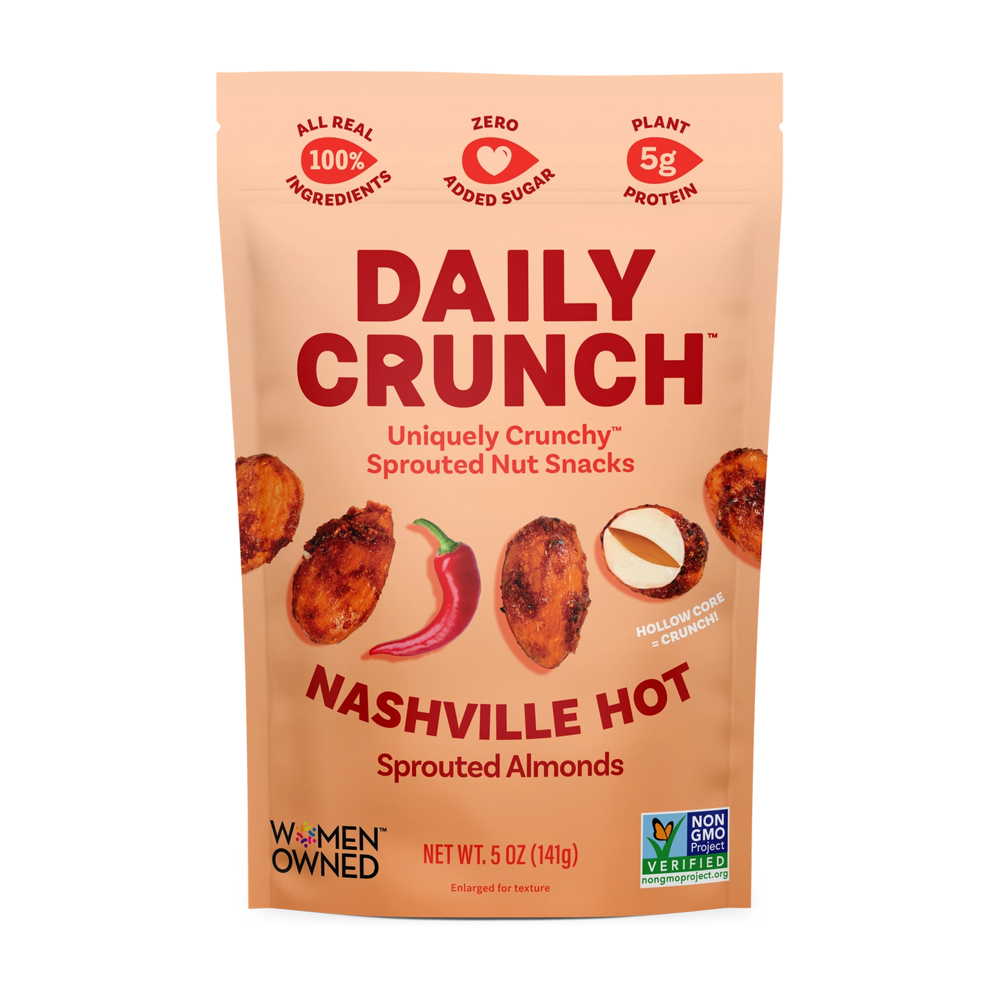 Daily Crunch | Nashville Hot Sprouted Almonds (Large 141g)