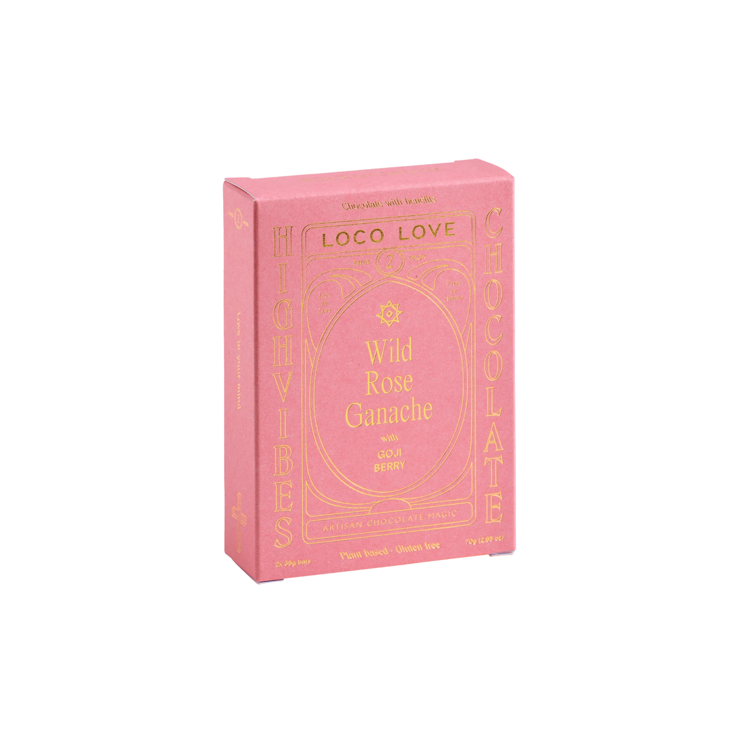 Loco Love | Twin Pack Wild Rose Ganache Chocolate (70g)