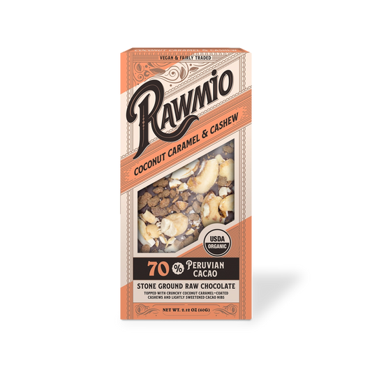 Rawmio | Coconut Caramel & Cashew Chocolate (60g)