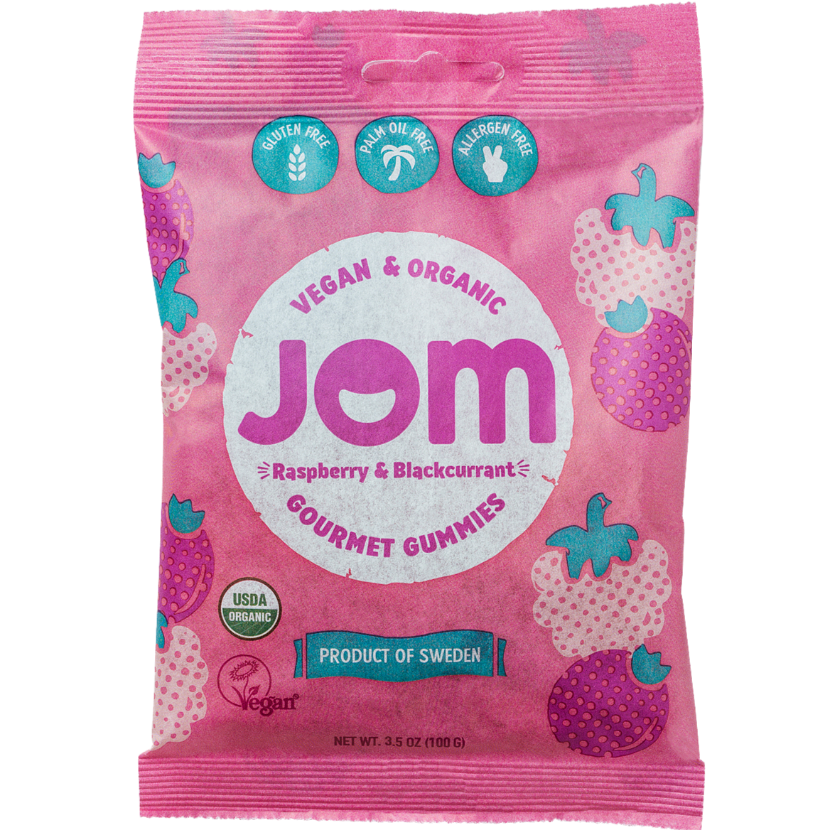 Jom | Candy: Raspberry Blackcurrant Gummies (100g)