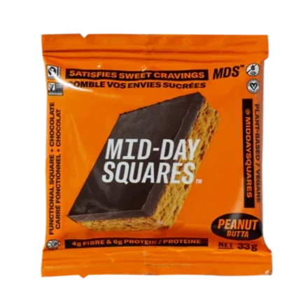 Mid-Day Squares | Peanut Butta Functional Chocolate (33g) *REFRIGERATE UPON RECEIPT*