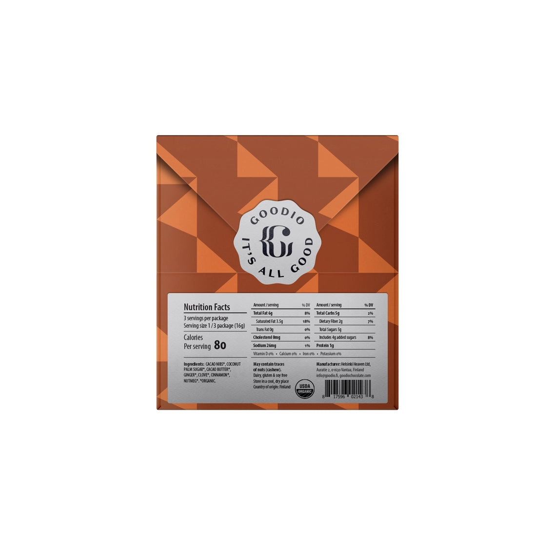 Goodio | Pumpkin Spice Chocolate (48g)