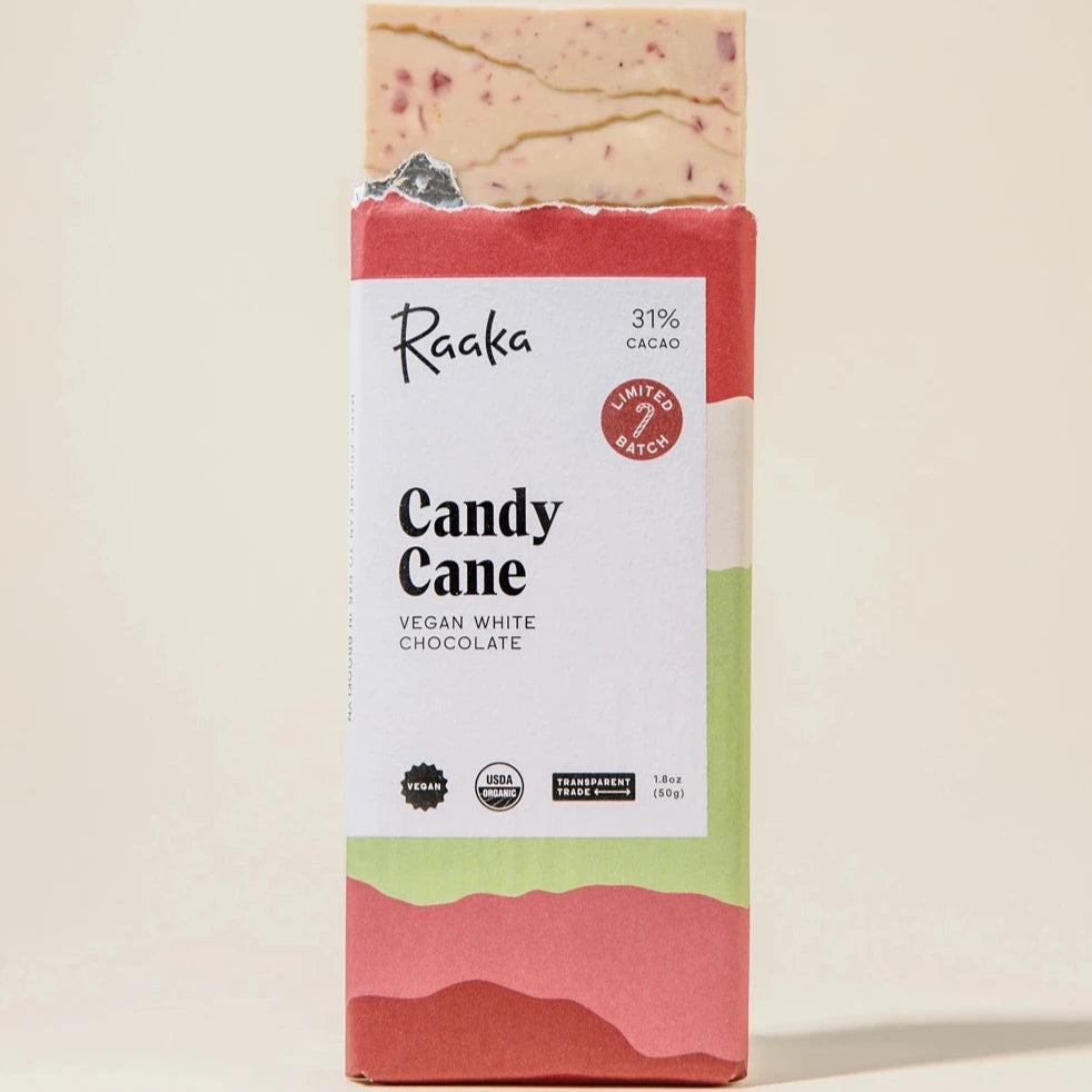 Raaka | Chocolate Bar: Candy Cane (50g) *SHIPS NOV*