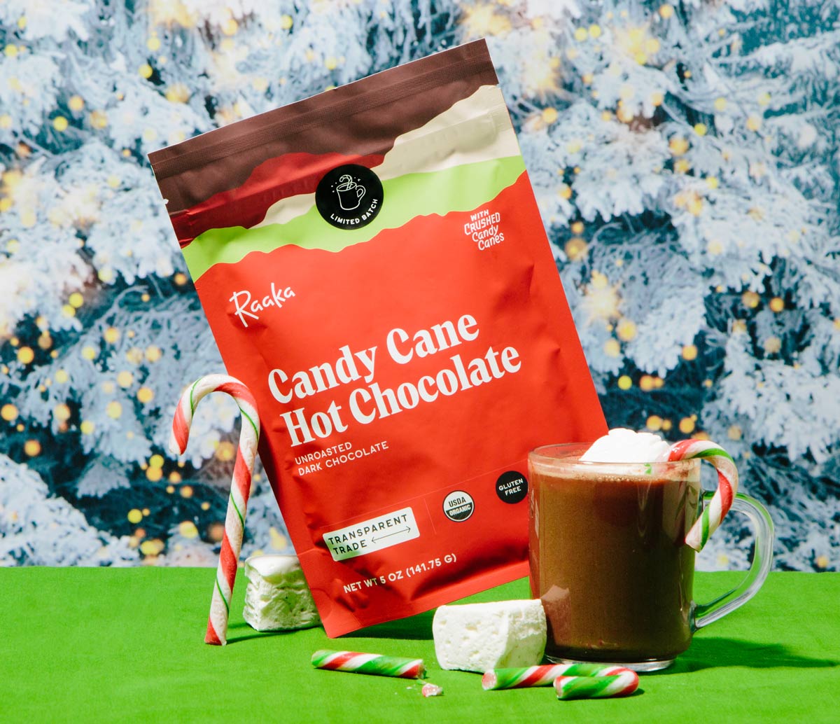 Raaka | Hot Chocolate: Candy Cane (142g) *SHIPS NOV*