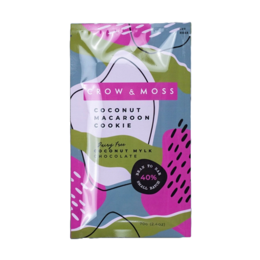 Crow & Moss | Coconut Macaroon Cookie Chocolate (70g) *SHIPS SEP 15*