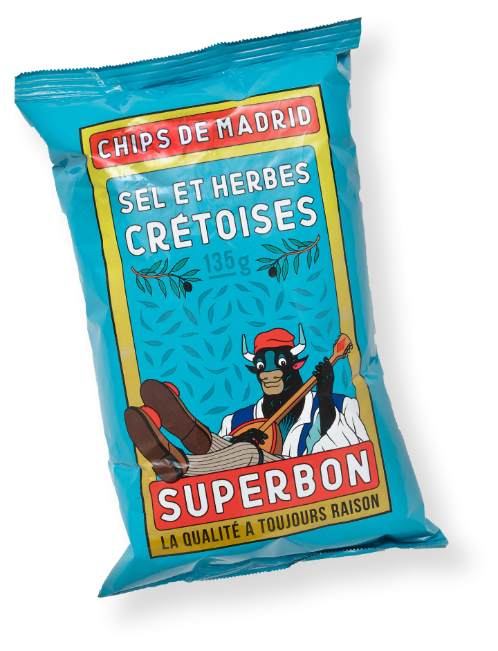 Superbon | Salt & Cretan Herbs Chips (135g)