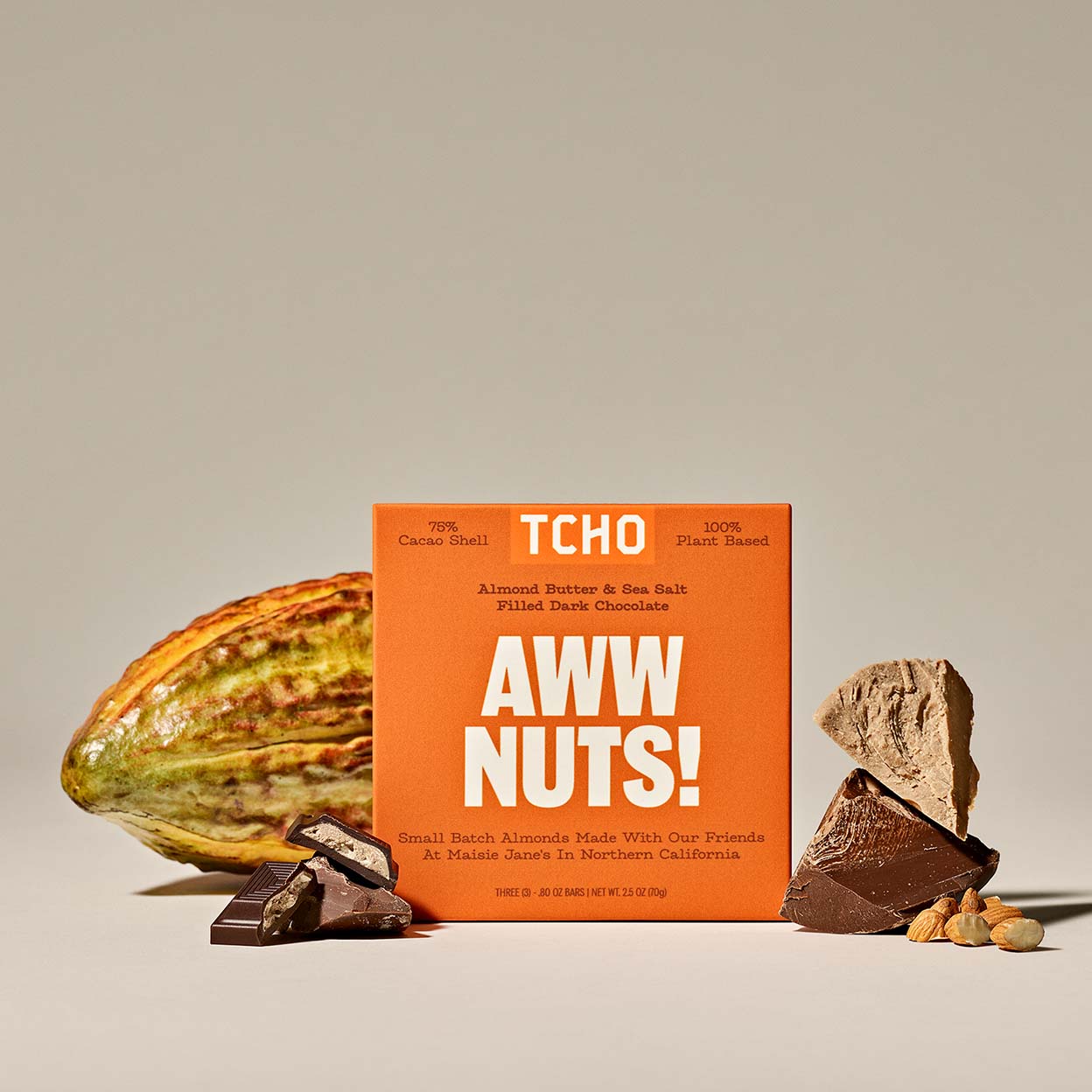 TCHO | Aww Nuts Chocolate (70g)